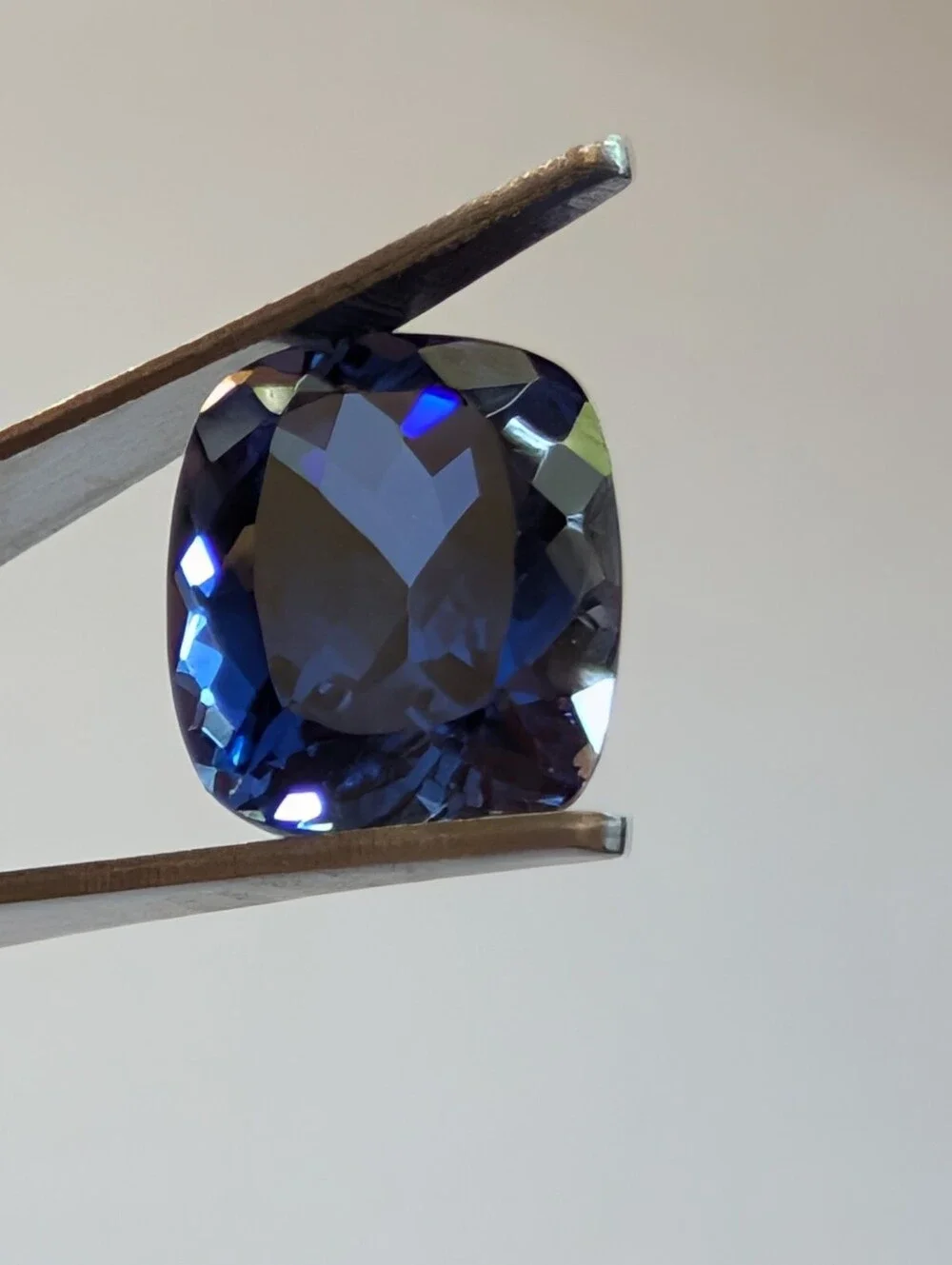 Gorgeous  Royal Blue 9 Carat Emerald Cut Sapphire